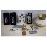 Collection Of Small Collectibles,Key Rings,Small