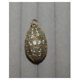 Sterling/Vermeil & Rhineston Egg Pendant