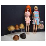 2-Vtg.1960's Barbies MOD,Fashion Queen w/ Color