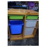 Two Toy/Craft Boxes w/Plastic Tubs