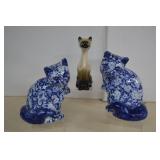 Two Staffordshire-Style Blue & White Calico Chintz