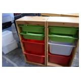 Two Toy/Craft Boxes w/Plastic Tubs