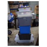 Six Plastic Totes w/Lids