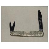 Three Blade Pocket Knife w/ Swastikas - Marked