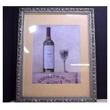 Nicely Framed Wine Print 32x25.5'