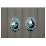 Zuni Style Geometric Pattern** w/ Pearl Seed Beads