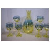 Vintage Art Glass Decanter Set