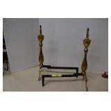 Brass & Iron Fireplace Andirons