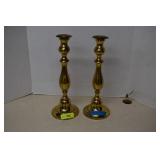 Two Brass Candlestick Holders