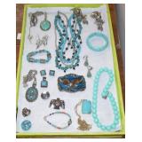 Southwest Style Turquoise Fashion Jewelry - Tray