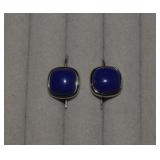 Sterling Earrings w/ Blue Stone