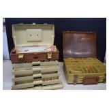 Tackle Boxes w/Hooks & Bobbers