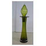 MCM Green Decanter By Greenwich Flint Craft