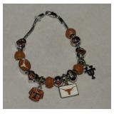 Texas Longhorns Charm Bracelet
