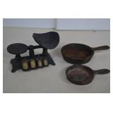 Cast Iron Mini Scale & Mini Cast Iron Skillets