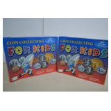 Two Children's Coin Collection Books - Some