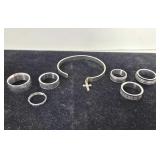 GUC Assorted & Varied Style Steel Bracelet & Rings
