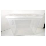 NEW 72L Clear Storage Bin w/Clear Lid