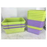 NEW Group of Varied Colour/Size Plastic Bins 20CT