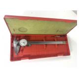 VINTAGE Analog Mitutoyo Dial Caliper in Case