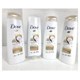 NEW Dove Coconut Oil Hair S & C (355mL 4pks)