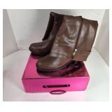 NEW Micheal L. Bordeaux Women's Studded Boots (38)
