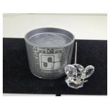 COLLECT Swarovski Small Mouse Silver Crystal