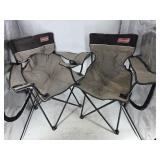 GUC Coleman Beige Folding Camping Chairs (2pcs)