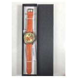 COLLECT Manhattan Orange Crystal Watch, L. Band