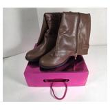 NEW Micheal L. Bordeaux Women's Brown Boots (38)