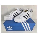 GUC Adidas Mens Black & White Stripe Shoes (10.5)