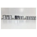 GUC SAE 1/2' Sockets on Holder Hand Tool 13pcs