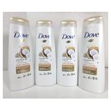 NEW Dove Coconut Oil Hair Shampoo (335mL 4pks)