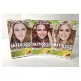 NEW Garnier Nutrisse Hair Colour Creams (3pks)