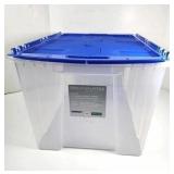 NEW Gracious Living Clear Flip-Top Storage Bin 52L