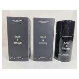 NEW Salt & Stone Black Rose&Oud Deodorant 75G 2pks