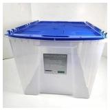 NEW Gracious Living Clear Flip-Top Storage Bin 52L
