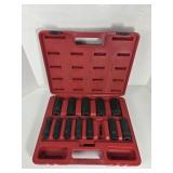 GUC* Sunex Tools 1/2' Impact Socket Set, Red Case