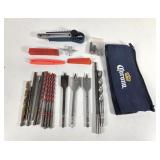 GUC Corona Bag of Various Drill Bits & Other Tools