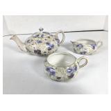 RARE Nelson Ware Elijah Cotton China Cups&Tea Pot
