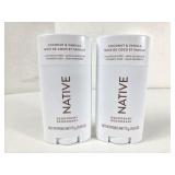 NEW Native Deoderant Coconut & Vanilla 75g (2pcs)