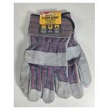 NWT Firm Grip Suede-Cowhide Leather Palm Gloves L