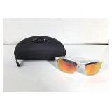 NEW Oakleys Clear Frame Orange Sunglasses & Case