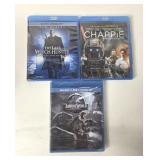 SEALED Blu-Ray DvDs Jurassic/Witch Hunter/Chappie