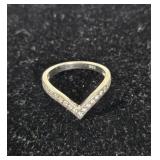 Authentic SILVER 925 Ladies Ring 2.1G w/Stones