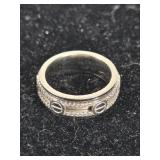 GUC 925 Silver Band Style 6.64 G Fidget Spinner