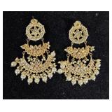 GUC Large Costume Jewelry Dangling Earrings