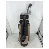 Wilson Golf Bag w/Various Clubs & Accessories