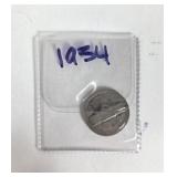 RARE Liberty USA 1954 Nickel Coin in Plastic