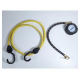 GUC Small Hand Tire Pressure Gauge Braided Hose